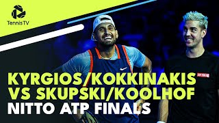 KyrgiosKokkinakis Take On KoolhofSkupski  Nitto ATP Finals 2022 Doubles Highlights [upl. by Sucramat]