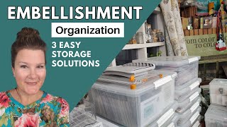 Craft Room Organization  Embellishments  3 Simple Storage Solutions  Creative Design Team Collab [upl. by Craggie81]