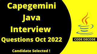 Capgemini Java Interview Questions and Answers for experienced Candidate Oct 2022  CodeDecode [upl. by Nomyaw]