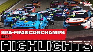 Highlights  SpaFrancorchamps  Race 1  TCR Europe amp Kumho TCR World Tour [upl. by Dunham]