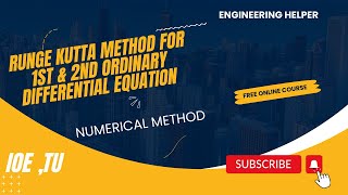 Runge Kutta methods for 1st and 2nd order differential equationNumerical method in nepaliioetu [upl. by Aicetel92]