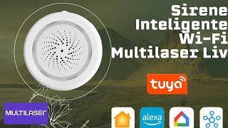 Sirene Inteligente WiFi Multilaser Liv [upl. by Caritta]