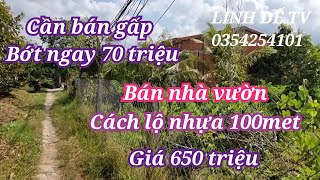 T1135💕chủ ngộp bán rẻ nhà vườn 650 triệuở xã tam bình cai lậy tiền giang [upl. by Trovillion]