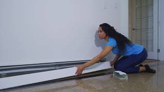 Veil Baseboard Covers  DIY Installation  No Tools Needed [upl. by Novek]