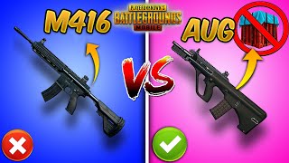 M416 vs AUG Which is Better Update 28 Patch PUBG Mobile Weapon Comparison [upl. by Enneire893]