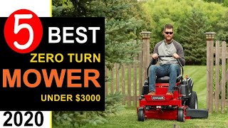 Best Zero Turn Mower 202021 🏆 Top 5 Best Zero Turn Mower under 3000 Dollars [upl. by Cirdla]