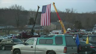 Trucker convoy heads to DC beltway [upl. by Crutcher753]