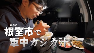 真冬の根室でカジカ汁を作ってあったまる車中泊旅「EcoFlow DELTA 2 Max」｜北海道独り旅 [upl. by Isidro]