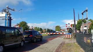 Spoorwegovergang Nieuw Amsterdam  Dutch Railroad Crossing [upl. by Bland]