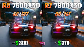 Ryzen 5 7600X3D vs Ryzen 7 7800X3D  How Big is the Difference [upl. by Forsyth670]