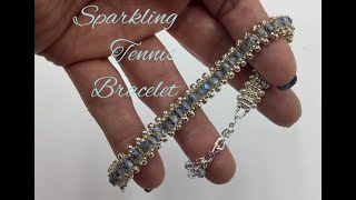 Sparkling Tennis Bracelet Tutorial [upl. by Aitnecserc232]