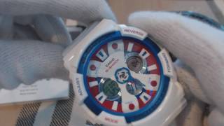 White Casio G Shock Maritime Tri Color Watch GA201TR 7A [upl. by Wendeline]