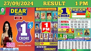 DEAR LOTTERY SAMBAD MORNING 1 PM RESULT TODAY LIVE DRAW ON 27092024 NAGALAND FRIDAY [upl. by Louanne429]