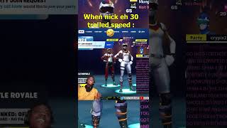 iShowSpeed Going CRAZY On Nick Eh 30 STREAM  🤣🤣💀fortnite gaming victoryroyale funny fypシ [upl. by Ahsetal229]