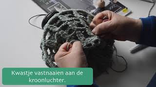 Tutorial Kwastje maken gehaakte kroonluchter 🤍 [upl. by Bum]