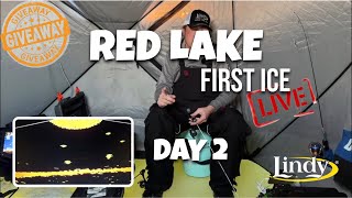 LINDY LIVE 🔴 Join Nate Altendorf LIVE ice fishing Red Lake Day 2 [upl. by Ilyk]