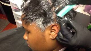 How to relaxer touch up on new growth hair [upl. by Urquhart507]