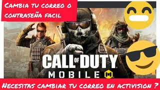 como cambiar la clave o el correo en COD mobile ¡¡¡súper fácil 😀😀 [upl. by Akissej]