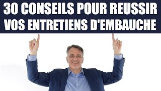 Conseils pour réussir un entretien dembauche avec exemples [upl. by Maxama411]