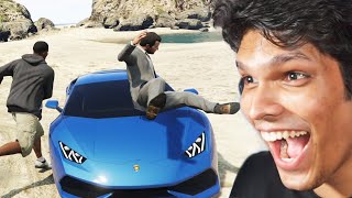 WIN THE LAMBORGHINI IN GTA 5 [upl. by Aicilic]