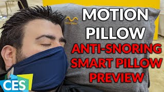 Motion Pillow  An Anti Snoring Smart Pillow Preview  CES 2022 [upl. by Daggna]