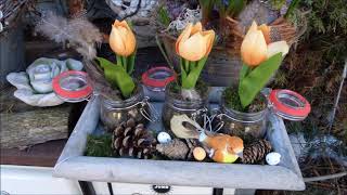 TULPEN Deko fein amp klein im Marmeladen Trink und Honig Glas  Upcycling mit Spaß [upl. by Barlow]