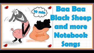 Baa Baa Black Sheep and more Notebook Songs I Nursery Rhymes Kids Songs I The Songs From My Notebook [upl. by Susette]