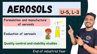 formulation and manufacture of aerosol  Evaluation of aerosol  Quality control amp stability studies [upl. by Vories]