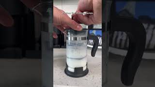 Making frothed milk with a French press coffee [upl. by Riggall]