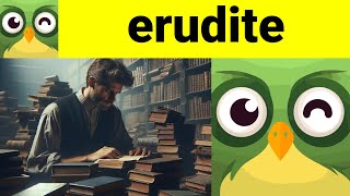 How to Pronounce Erudite in American amp British English  Meaning Definition amp Examples [upl. by Annauqal]