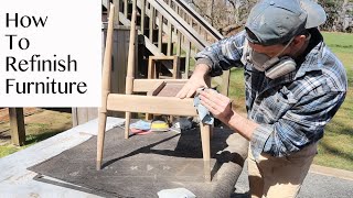 Nightstand Makeover  Furniture Stripping and Refinishing [upl. by Edyak712]