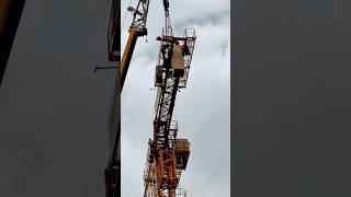 COUNTER BLOCK REMOVE potain constructionequipment towercrane craneoperator heavyequipment yt [upl. by Kallman544]