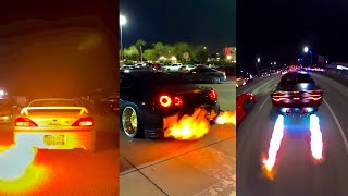 BEST OF Flames amp BANGS Part 4  Jdm Supercars Musclecars [upl. by Eninnaej1]