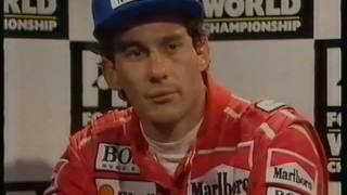 Ayrton Senna interview  he calls Alain Prost a quotcowardquot [upl. by Adalia]