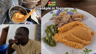 African village cooking  Unique TOGOLESE Local food Dzenkple  how to prepare Togo Aprapransa [upl. by Aria421]