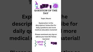 USMLE STEP 1 Question of the Day 38 usmlestep [upl. by Egwin542]