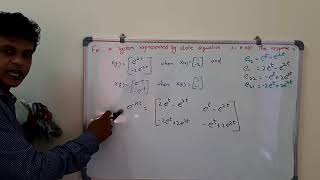 FINDING TRANSITION MATRIX AND SYSTEM MATRIX FROM SOLUTION OF STATE EQUATION  IN TAMIL [upl. by Spearman]