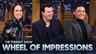 Wheel of Impressions with Trevor Noah Sarah Paulson and Seth MacFarlane  The Tonight Show [upl. by Rutter912]