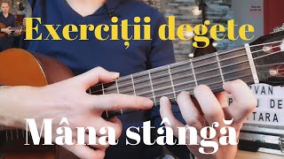 Exercitii degete mana stanga  Tutorial chitara clasica [upl. by Agnola]