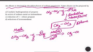 An alkane is obtained by decarboxylation of sodium propion  11th chemistry hydrocarbons in tamil [upl. by Idnahc]