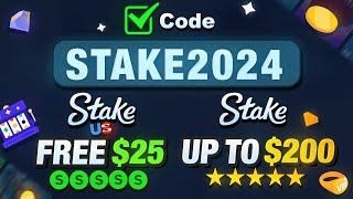 Stake Promo Code  UP TO 200 Bonus on COM  25 SC Bonus on US  Stake Promo Code quotSTAKE2024quot [upl. by Anikat883]