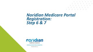 Noridian Medicare Portal Registration Step 6 amp 7 [upl. by Rabjohn983]