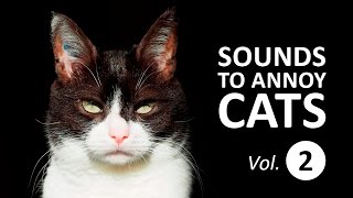 10 SOUNDS TO ANNOY CATS  Make your Cat Go Crazy HD Vol 2 [upl. by Kcired]