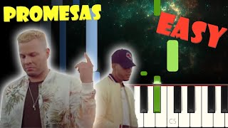 Promesas  Funky ft Indiomar  Piano tutorial fácil [upl. by Aivatnohs]