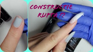 Constructie RUPTA  🤯 Unghii cu polygel si tips [upl. by Ytineres926]