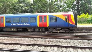 Trains at Brookwood SWML 100819 [upl. by Herbst]