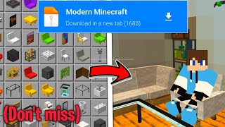 TOP 3 MODERN Minecraft MODS For MCPE dont miss [upl. by Lamonica]