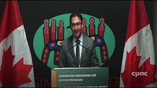 Justice minister Arif Virani announces funding to address Indigenous prison rates – March 12 2024 [upl. by Muslim]