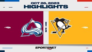 NHL Highlights  Avalanche vs Penguins  October 26 2023 [upl. by Piers]