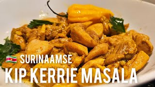 Surinaamse Kipdij Kerrie Masala receptSurinamese chicken curry recipe [upl. by Eniawed]